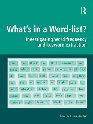 cover image of What's in a Word-list?